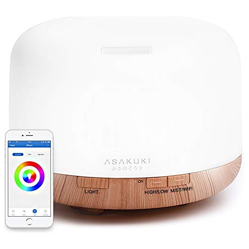 Asakuki Inteligente Wi-fi Difusor De Aceite Esencial, Contro