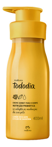 Crema Hidratante Limón Siciliano Y Gardenia Natura 400 Ml