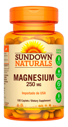 Magnesium Sundown Naturals 250mg X 100 Capsulas