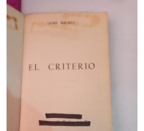 El Criterio Jaime Balmes (Usado)