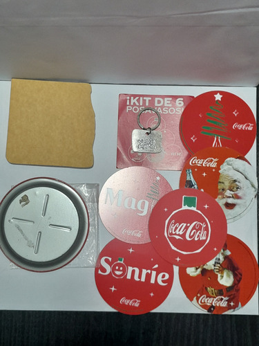 Antiguo Lotex4 Coca Cola Plato + Anotador + Llavero + 6 Posa (Usado)