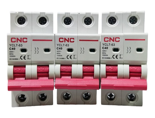 Mini-breaker Ycl7-63, 2polos X 40amp, 10ka, (tipo Riel) Ac