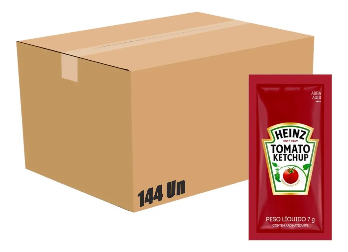 Ketchup Heinz Sachê 7g Caixa com 144 unidades