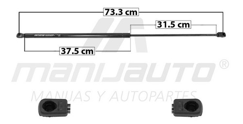 Amortiguador Cofre Renault Duster 2010 - 2015 Der Mnj