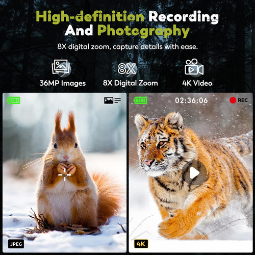 Gafas De Visión Nocturna Digitales 4k Con Batería 4000 Mah