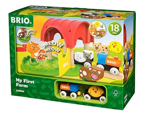 Brio World 33826 My First Farm | Juego De 12 Piezas De Ma