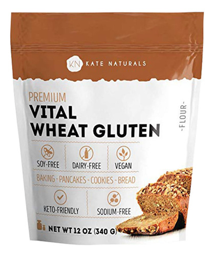 Gluten De Trigo Vital Para Pan, Hornear Y Seitn (12oz) - Kat