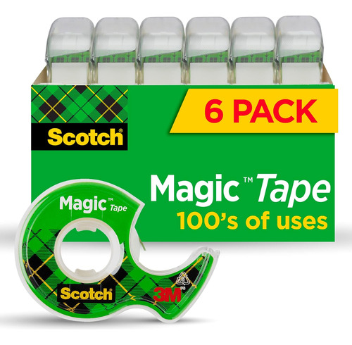 Scotch Magic Invisible Tape  3/4 In X 650 In  6 Dispensadore