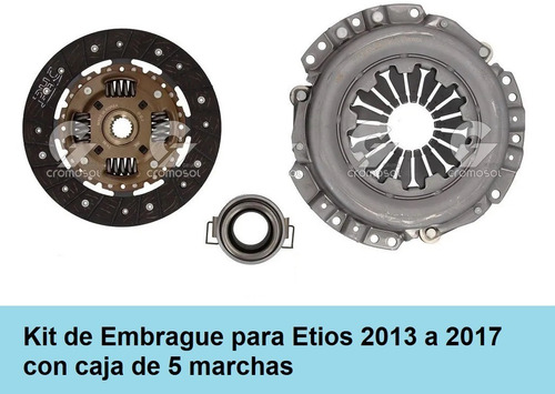 Embrague Toyota Etios 2013 2014 2015 2016 2017 Caja 5mt Phc