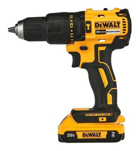 Furadeira parafusadeira sem fio de 13mm DeWalt DCD7781D2-B2 20V + 2 baterías de 2Ah + accesorios com maleta de transporte 110V/220V