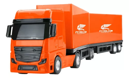 Mega Caminhão Brinquedo Scania Bitrem Bau Madeira Coca Cola