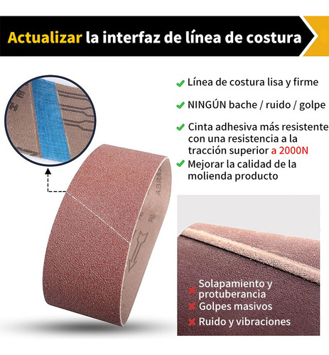 21 Pcs Lija Banda Cinturón 75x533mm Para Pulir Madera