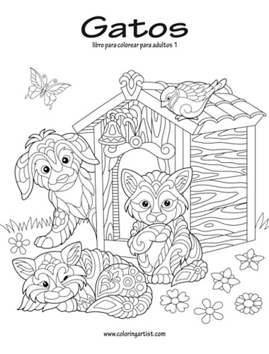 Gatos Libro Para Colorear Para Adultos 1