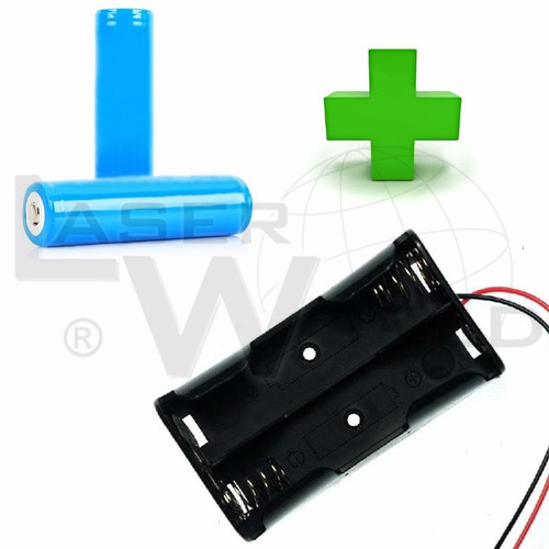 Combo 2 Pilas Batería 18650 3.7v 1000mah Portapilas Doble