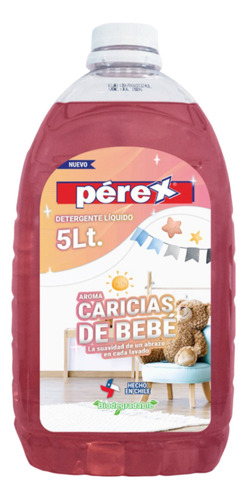 Detergente Líquido Perex Caricias De Bebé - 5 Litros