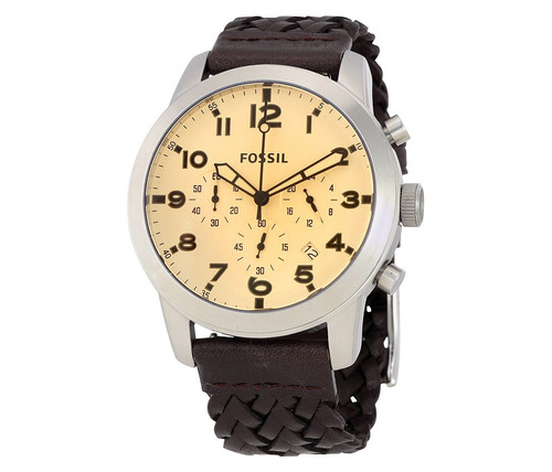 Relógio Masculino Fossil Grant Fs5178/0xn  Pulseira De Couro