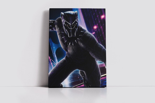 Black Panther Pantera Negra Cuadro 50x70cm Lienzo Canvas