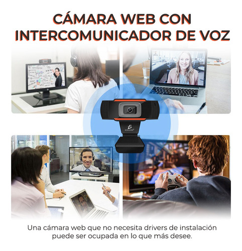 Camara Webcam Usb Para Computadora Pc Lap 480p Microfono Negro