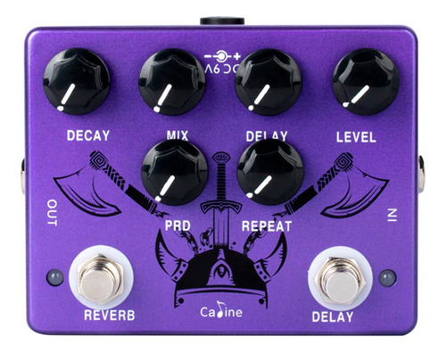 Pedal De Efecto Caline Ragnarok Reverb Delay Cp-80  Violeta