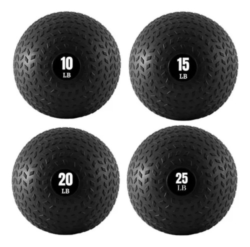 Set De 4 Pelotas De Azote, Slam Ball (10, 15, 20 Y 25 Lbs) 