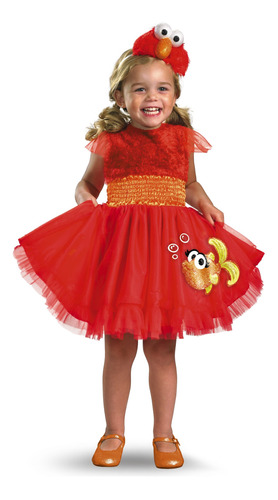 Sesame Street - Frilly Elmo Disfraz Para Niño / Bebé, Com.