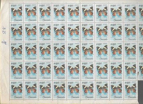 Serie Estampillas Fauna_mariposas 1966 Hojas De 50 Detall