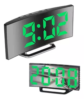 Reloj Led Despertador Digital Pantalla Espejo Mesa Escritori