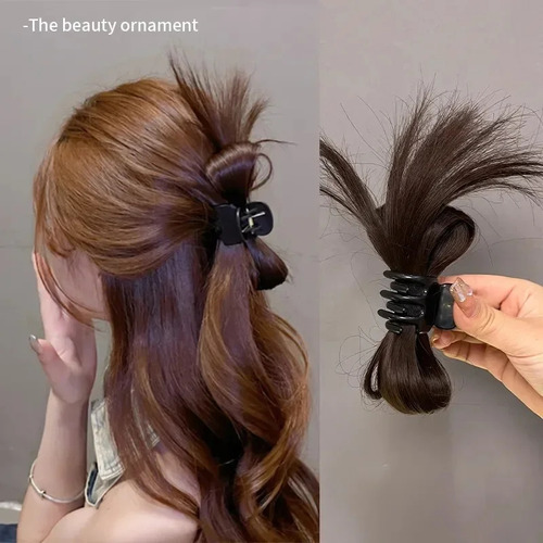Clip Con Forma De Mariposa De Cristal, Negro Natural, Con Fo