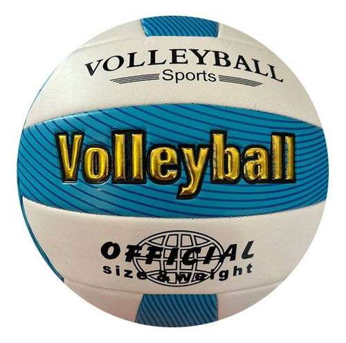 Pelota De Voley Deporte Numero N° 5 20 Cm Color Celeste