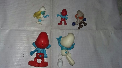 5 Figuras De Los Pitufos (Usado)