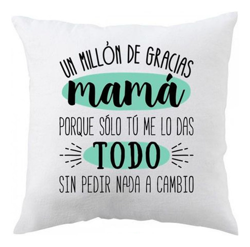 Almohadón Personalizado Día De La Madre 30x30 Funda Desmont