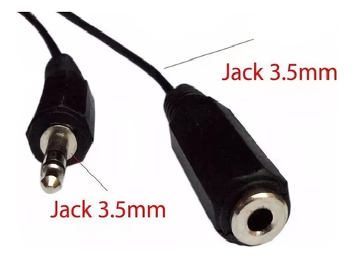 Cable Extensión 5m 1 X 1 Jack 3.5mm Hembra A 3.5mm Macho