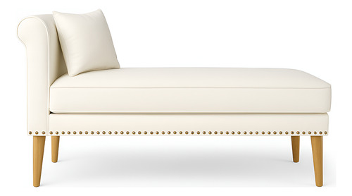 Sillón Divan Tipo Chaise Longue Moderno Blanco