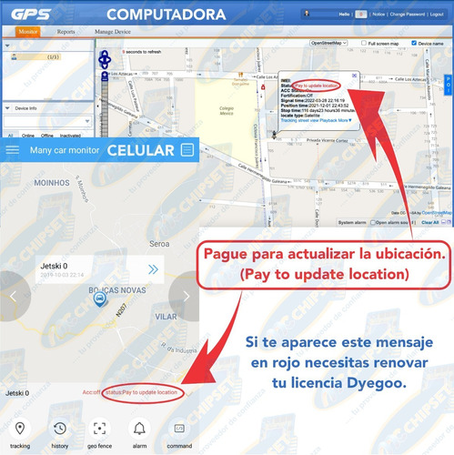 Licencia 1 Año P/ Gps Tracker Localizador Plataforma Dyegoo