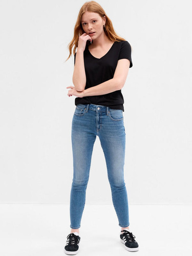 Jeans Mujer Legging Light Brooklyn Azul Gap