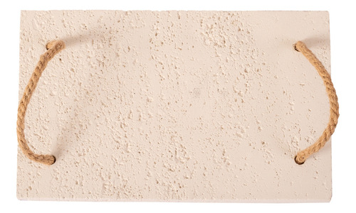 Bandeja Decorativa Piedra Blanca Rectangular Adorno Color Beige
