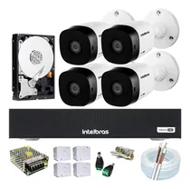 Comprar Kit 4 Cam Intelbras 1120b 20m Dvr 4ch Intelbras, Hd Incluso