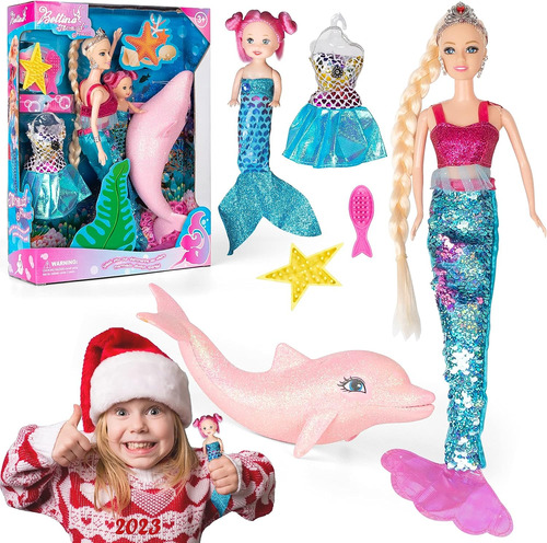 2023 Juega De Muñecas De Princesa De Sirena, Cola De Sirena