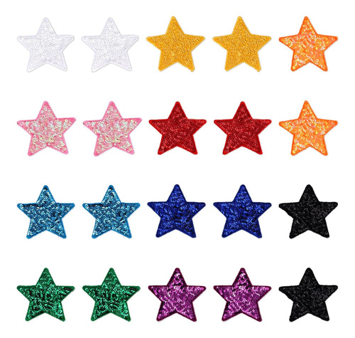 20 Parches De Estrellas De Diamantes De Imitación, Parches C