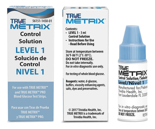 Solucion Control Nivel 1  Para Glucometro True Metrix