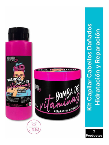 Kit Shampoo + Crema Masaje Orgánica Bomba De Vitaminas