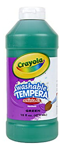 Crayola Artista Ii Lavable Pintura Al Temple, Pinta, Verde.