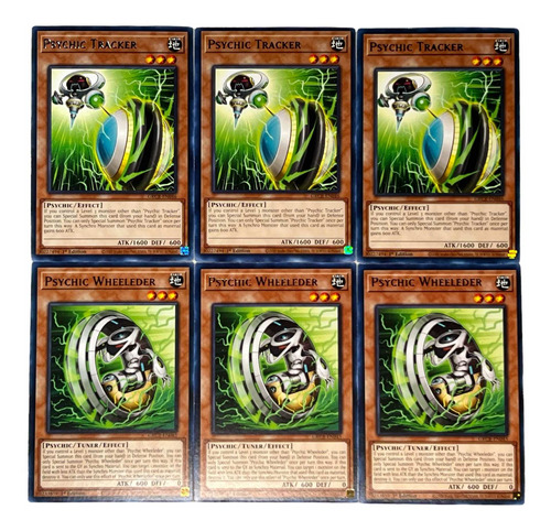 Psychic Wheeleder Tracker Set De 6 Yugioh! Inglés Raros