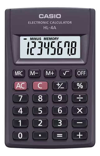Calculadora Casio Hl-4a -  Color Negro