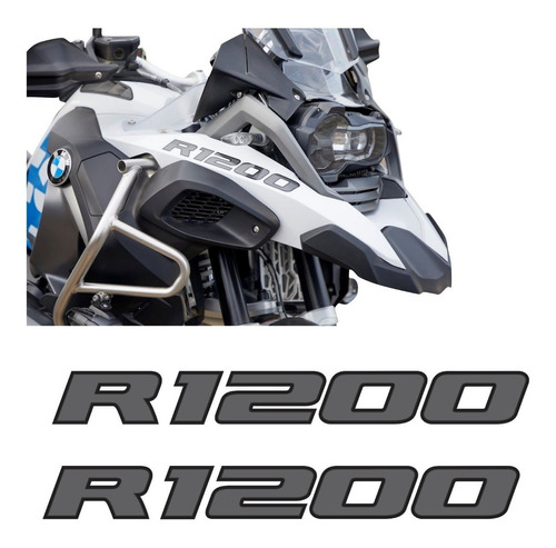 Adesivo Emblema Paralama Bmw R1200 Gs Adventure Cinza Fgc