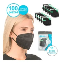 Comprar Cubrebocas Kn95 - Tapabocas Kn95 Certificada - 100 Piezas Color Negro (1)