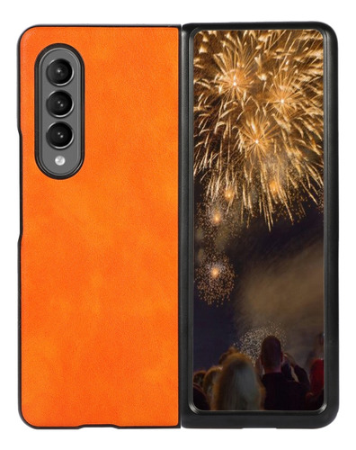 Funda Bicolor Litchi Texture Para Samsung Galaxy Z Fold4