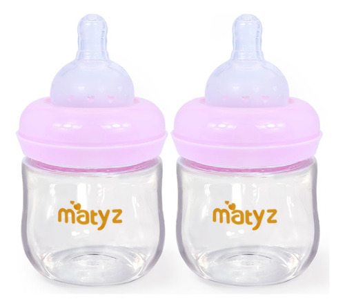 Matyz Paquete De 2 Biberones De Vidrio Para Lactancia Matern