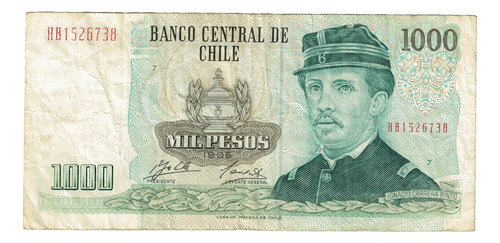 Billete De Chile 1000 Pesos De 1995