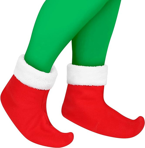 Zapatos Elfo Navidad Rojo Y Para Botas Elfo Papa Noel Divert